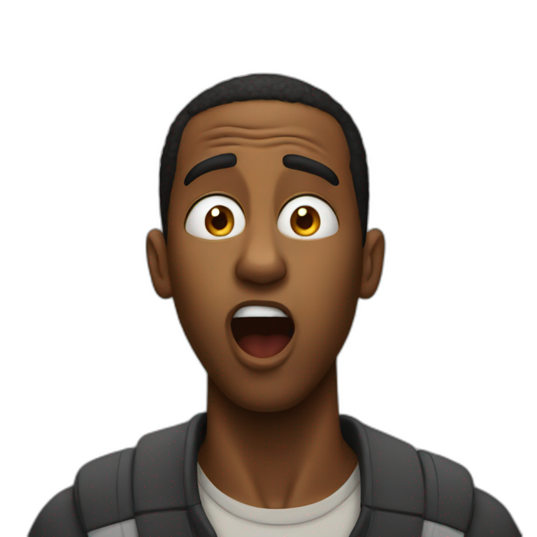 Shocked black guy meme emoji