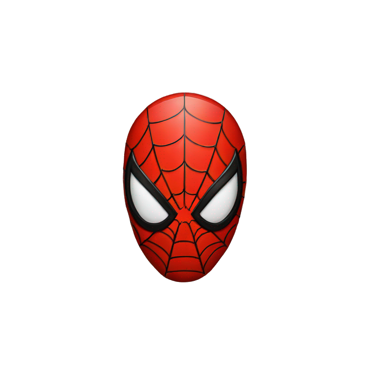 Red and black Spiderman head emoji