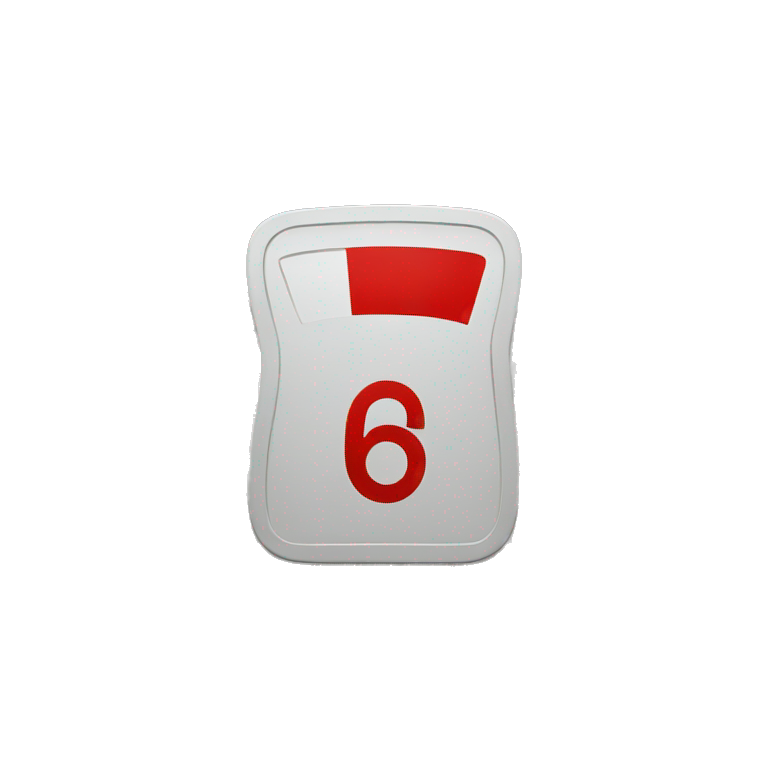 red speed limit emoji