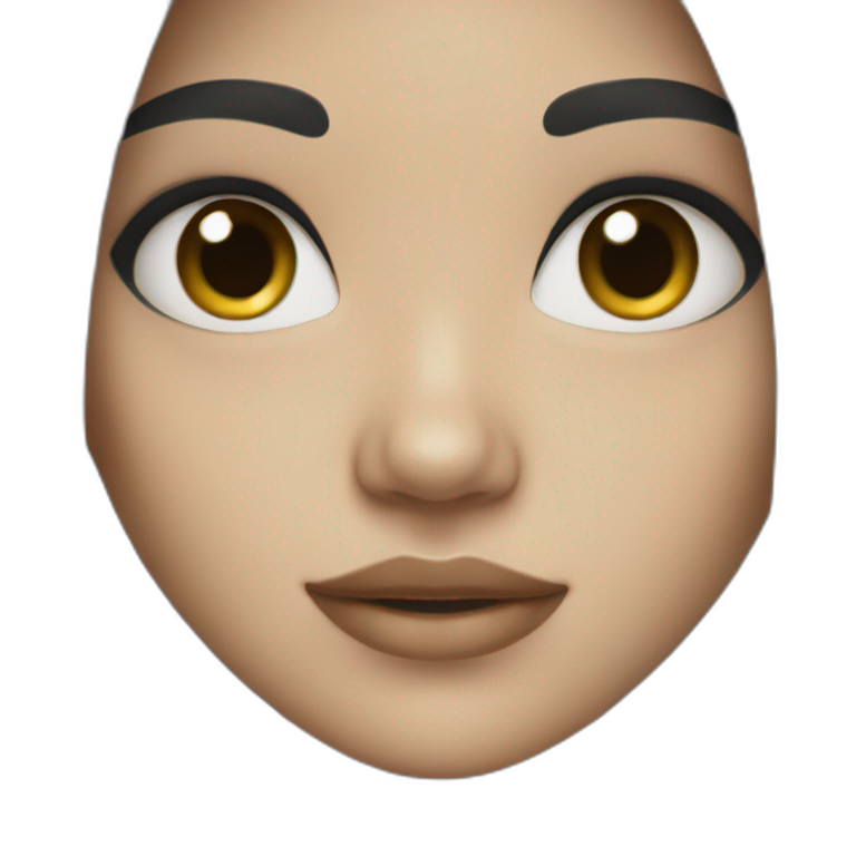 girl with black hair and blue eyes emoji
