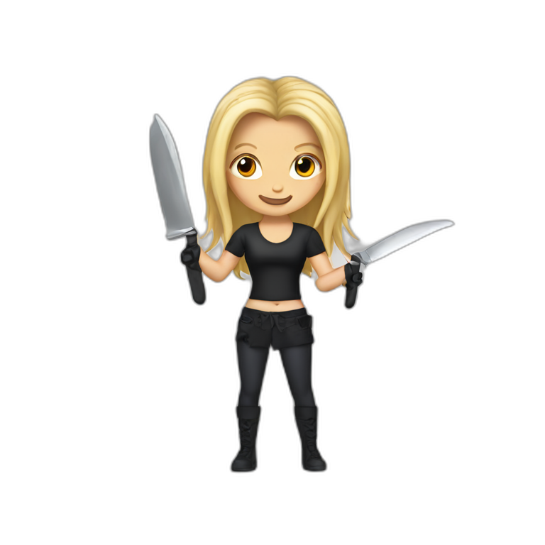 britney spears holding two knives emoji