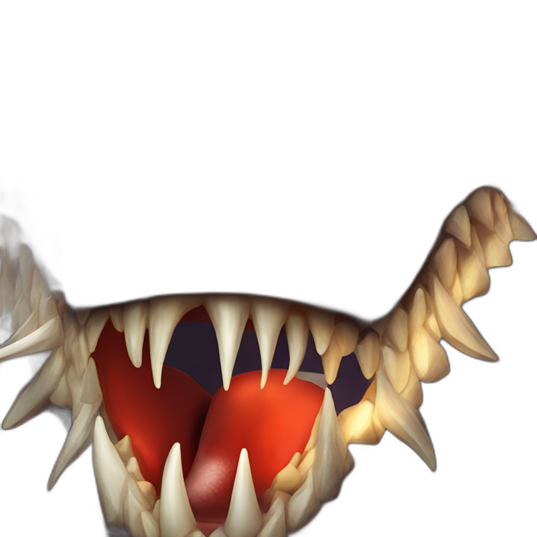 dangerous dragon with sharp teeth emoji