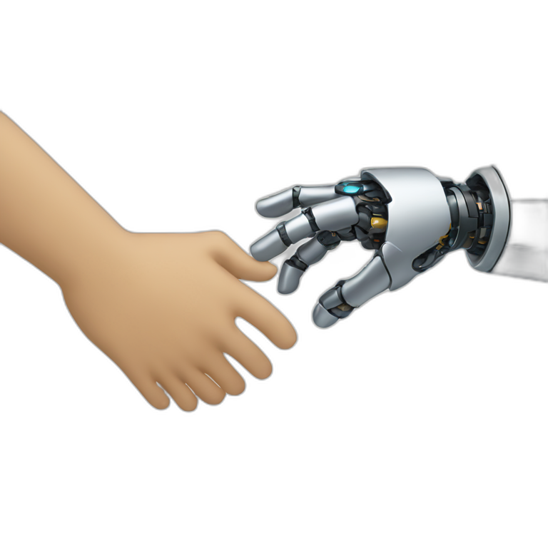 human and robot handshake emoji