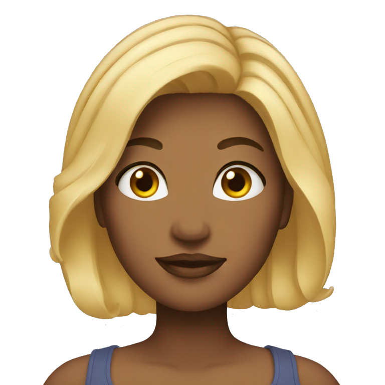 Curvy woman with blond hair emoji