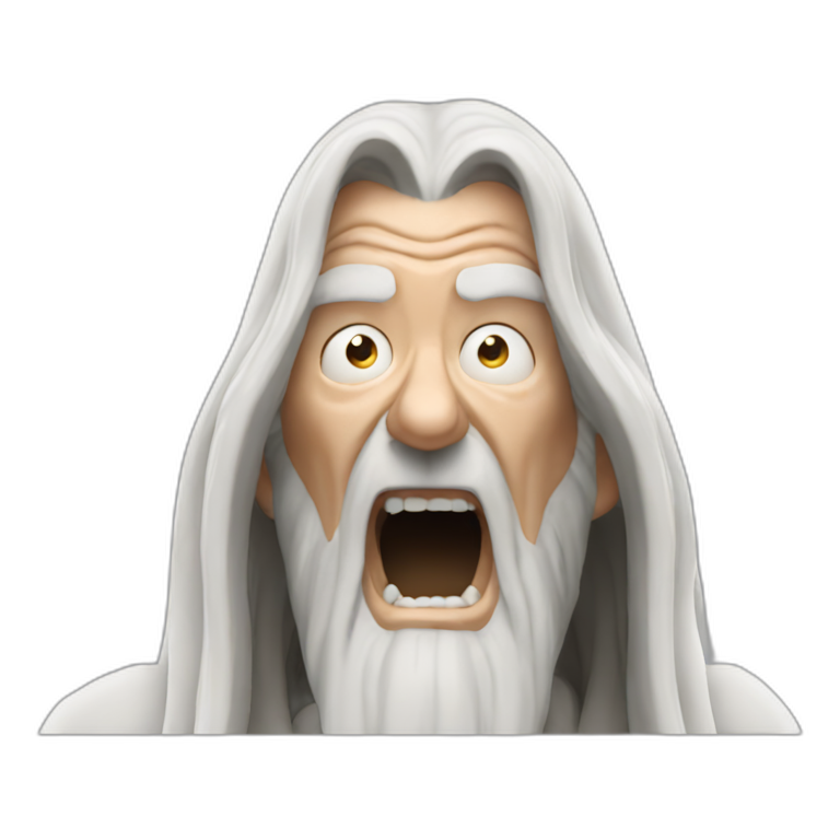 gandalf scream with hands on face emoji