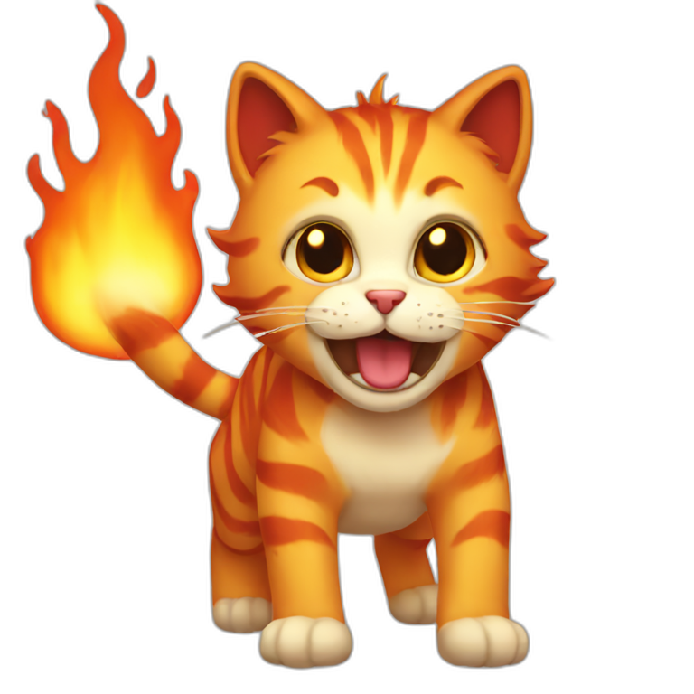 fire-cat emoji