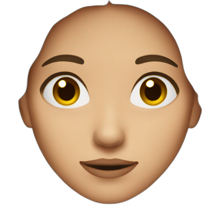 women with brown hair question face emoji