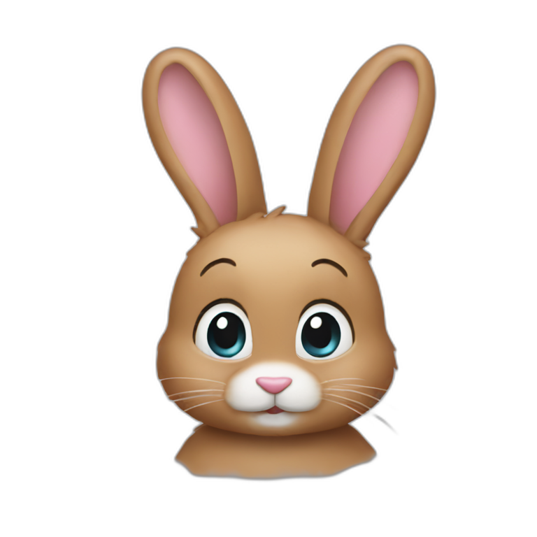 Bunny-as-artist emoji