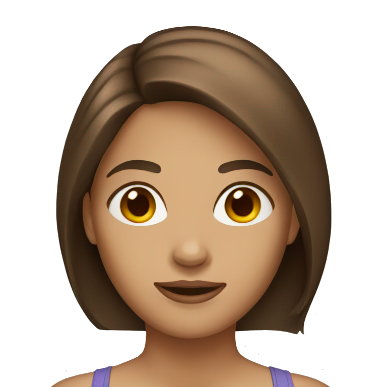 woman brown hair emoji