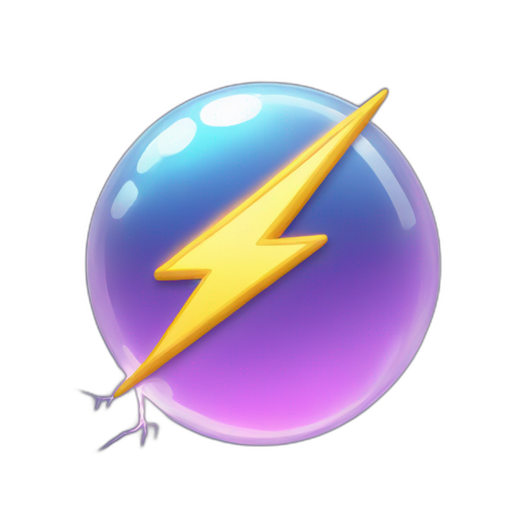 lightning bubble emoji