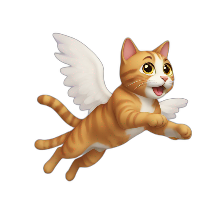 a cat flying emoji