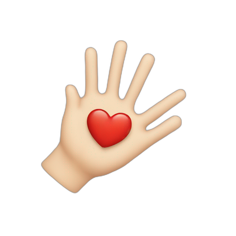 fingers creating a heart shape emoji