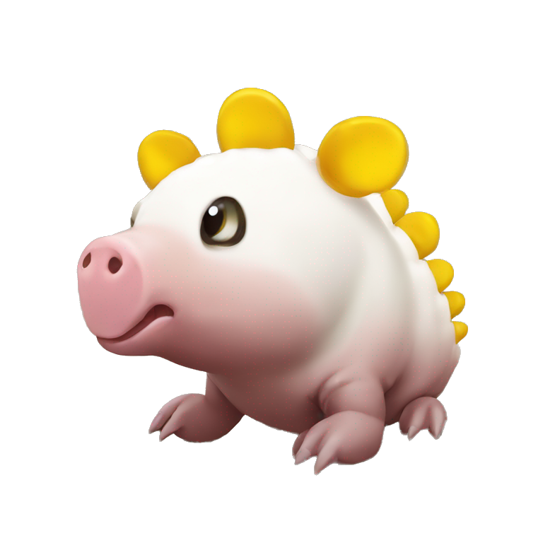 Rubber duck chubby round armadillo pig panda centipede armadillo wearing a crown emoji