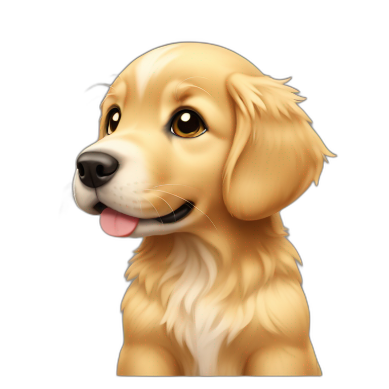 small golden retriever puppy emoji