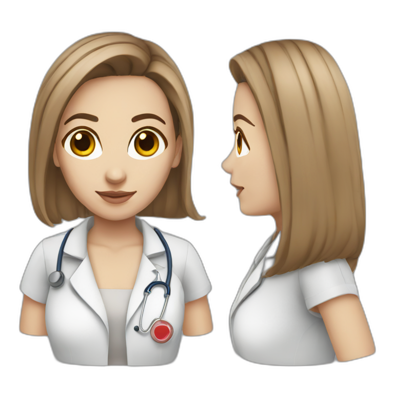 Sexy nurse White skin Brown hair emoji