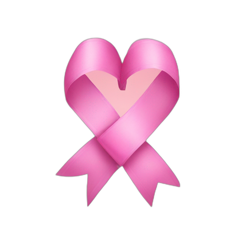pink heart ribbon emoji