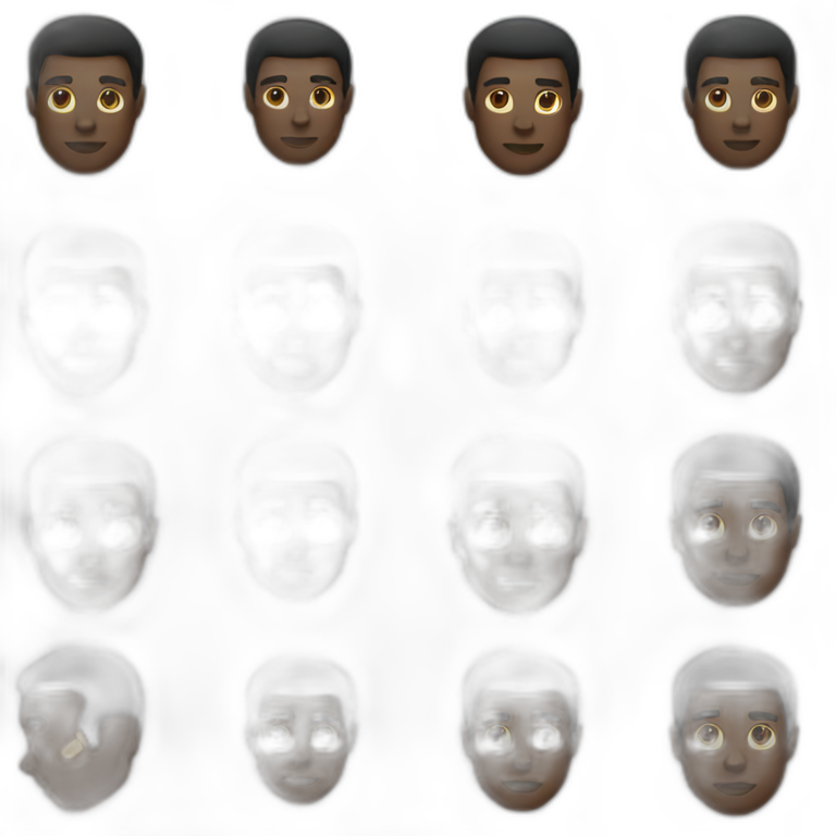 Black men with taper emoji