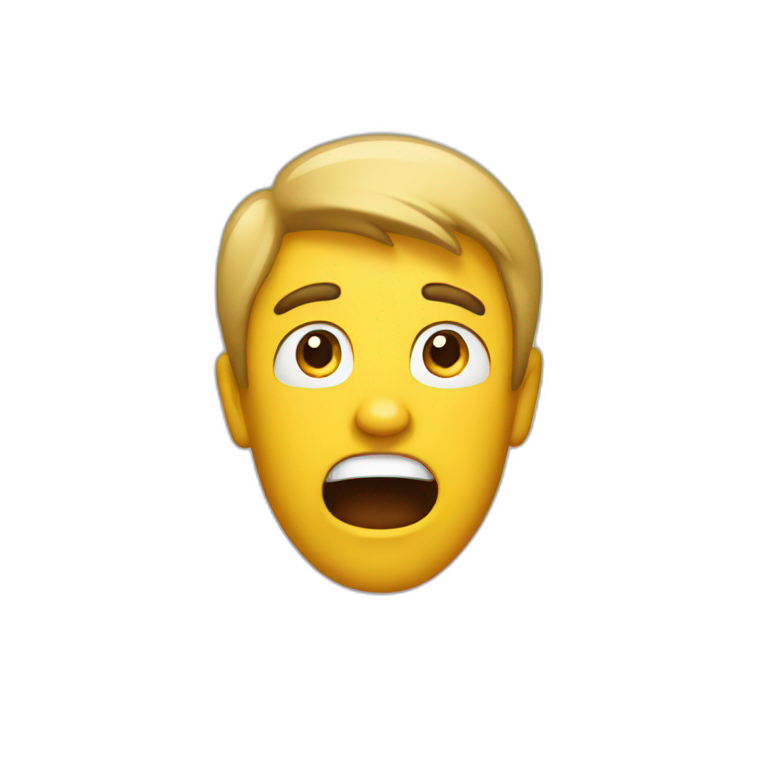 a guy is shocked emoji