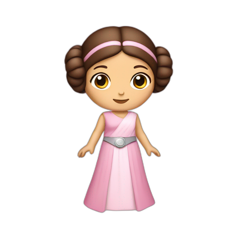 princess leia pink dress emoji