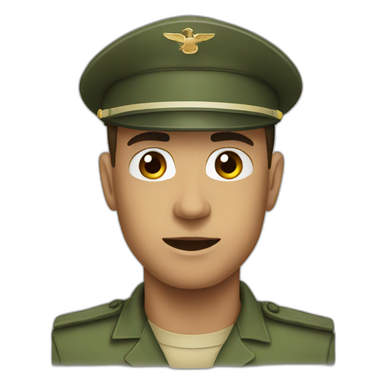 A military  emoji