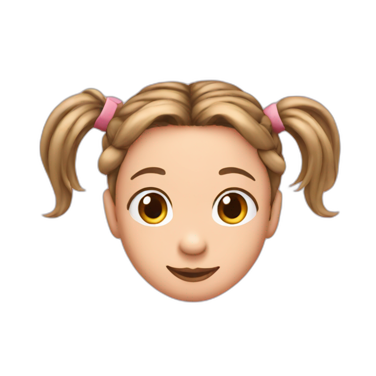 PIG TAIL HAIR STYLE  emoji