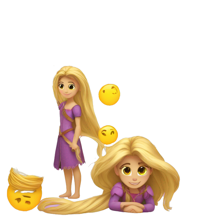 Rapunzel and sun emoji