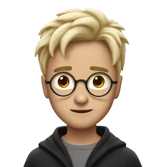 boy with glasses and a lightning bolt scar on his forehead emoji AI Emoji Generator