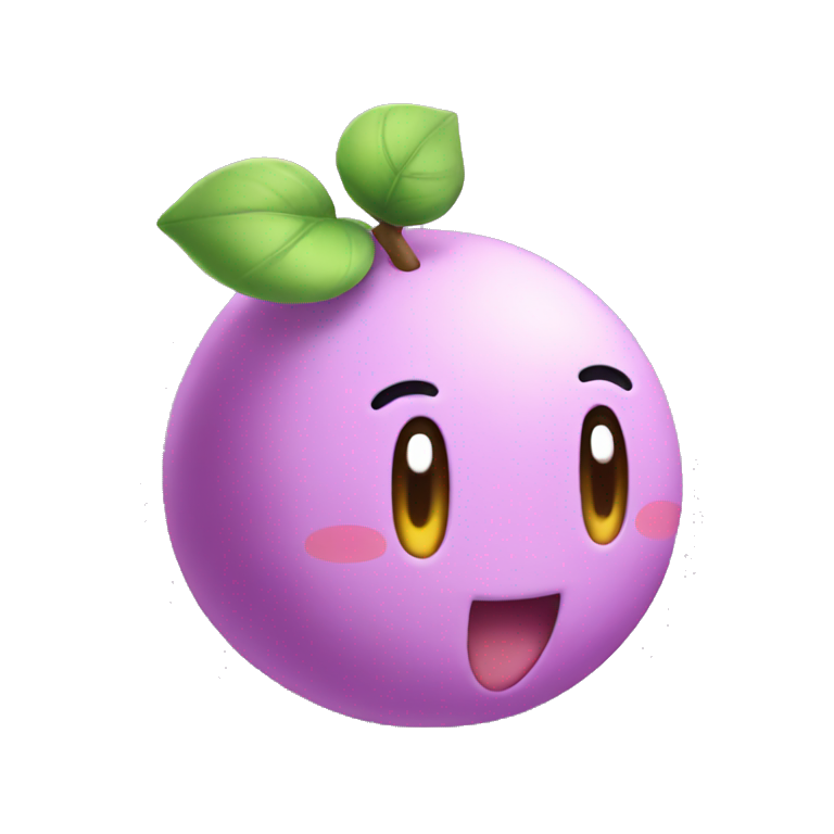 cute purple kirby  emoji