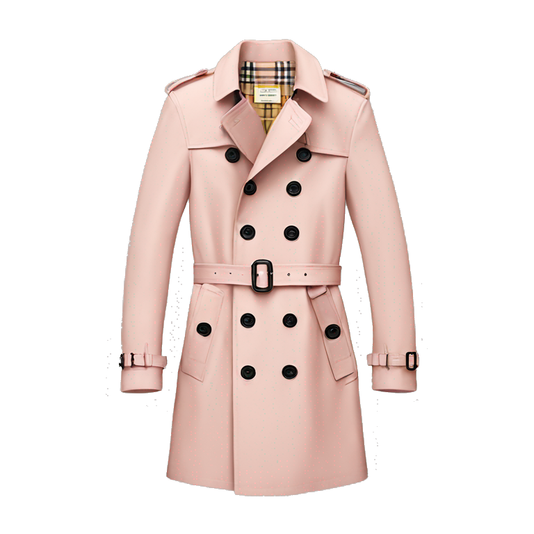 Pink burberry trench coat best sale