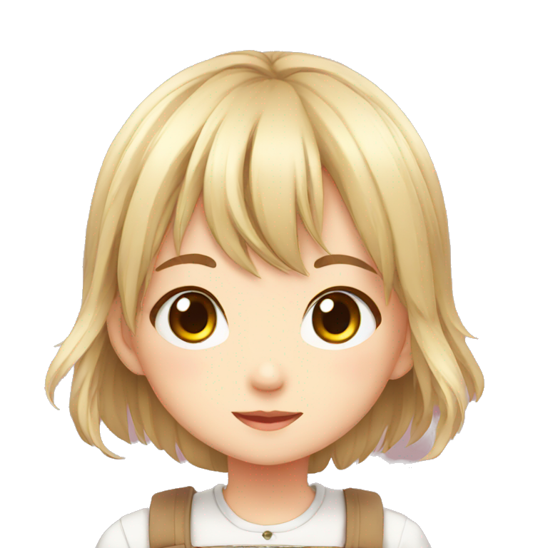 Little cute girl anime emoji