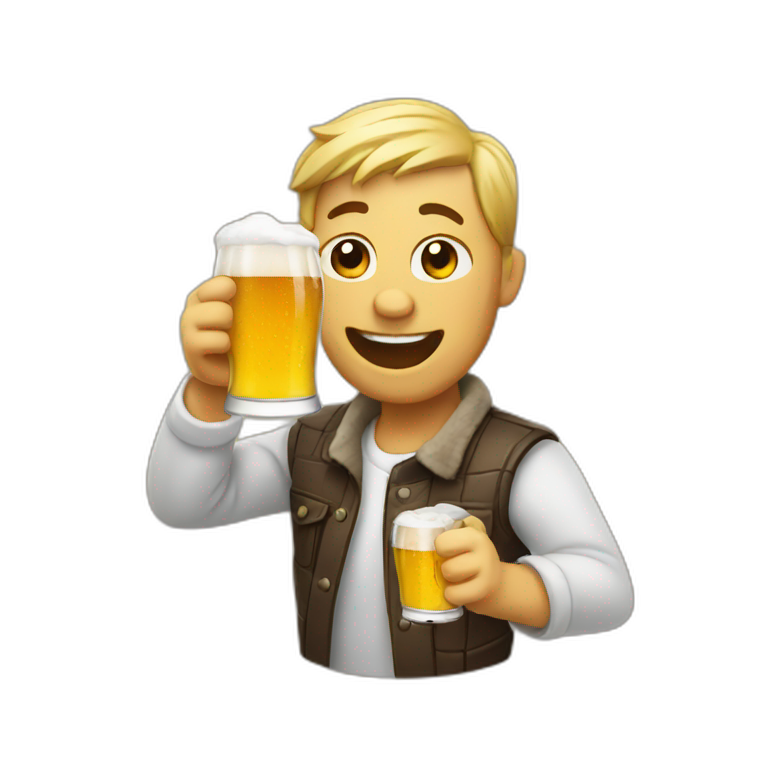 drinking beer emoji