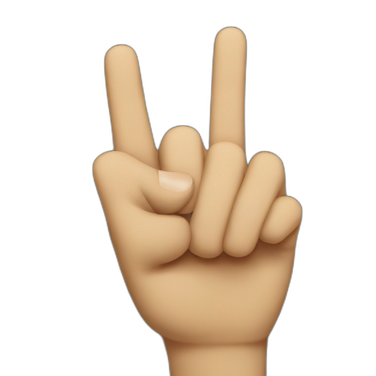 1 finger pointing emoji