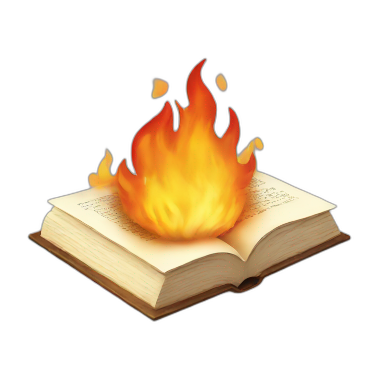 book on fire emoji