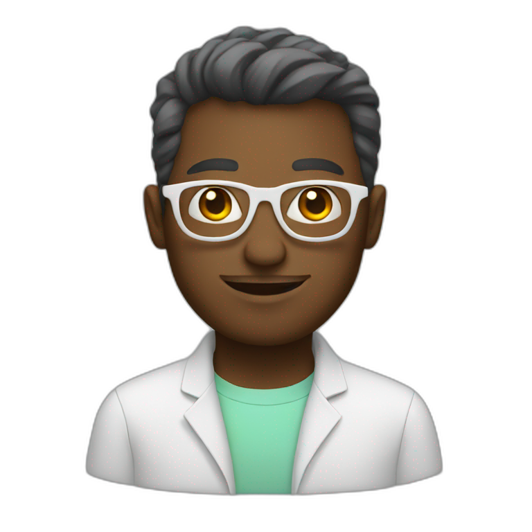 White programmer with glasses  emoji