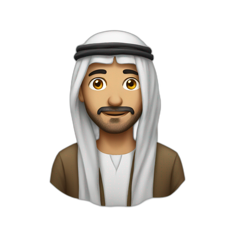 Arab man lost emoji