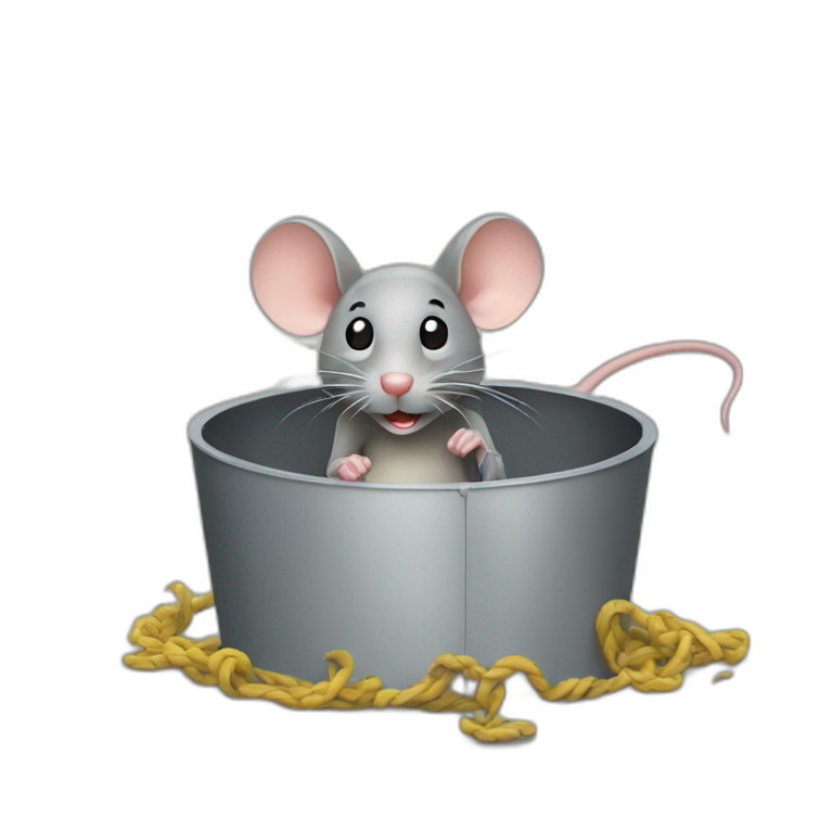 mouse stuck in trap emoji