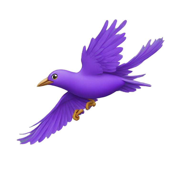 purple bird flying emoji