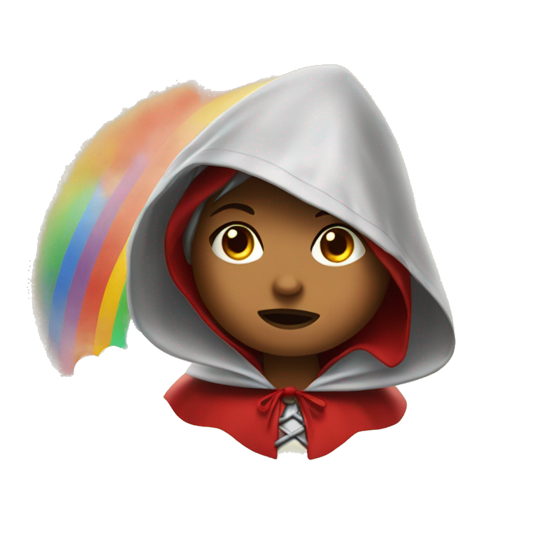 Little Red Riding Hood Spits Rainbows emoji