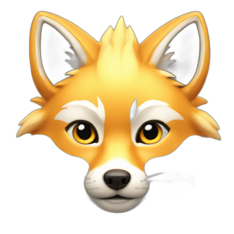 Golden 9 tailed fox emoji