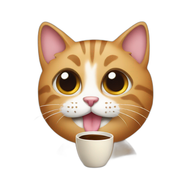 cat, coffee emoji