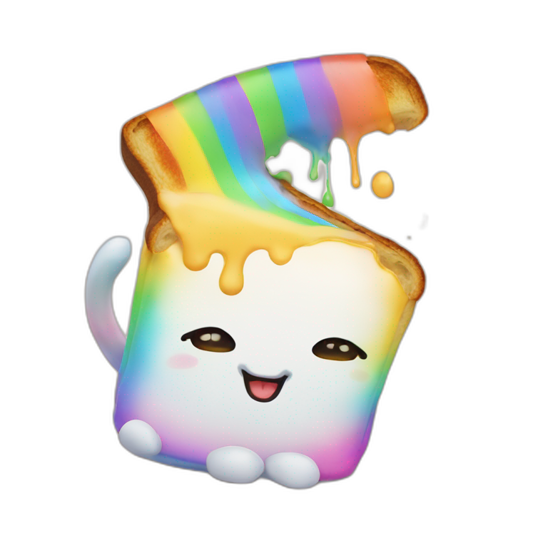 Rainbow toast cat hotsell