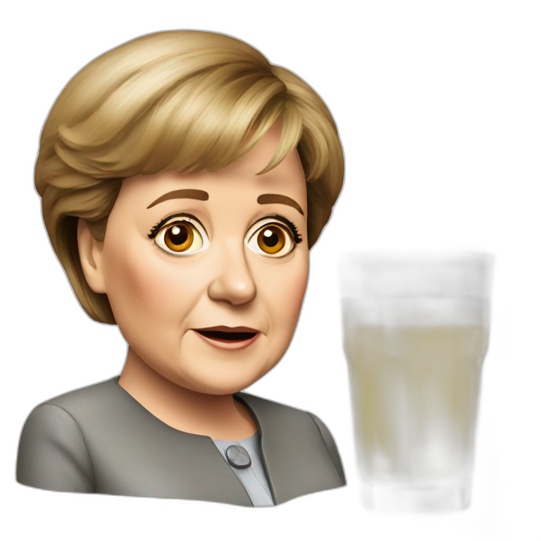 Angela Merkel drink vodka emoji
