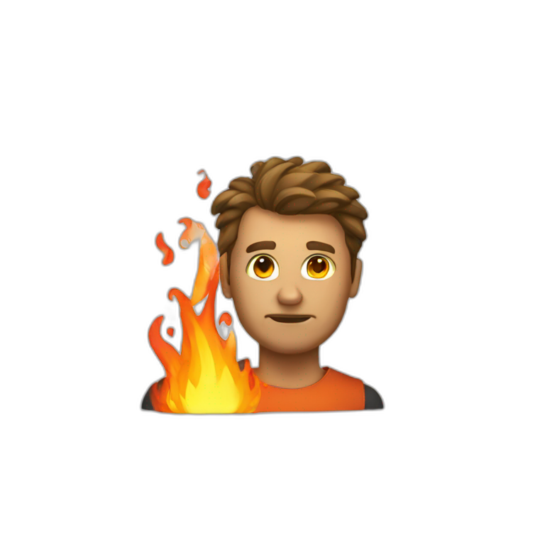 programmer on fire emoji