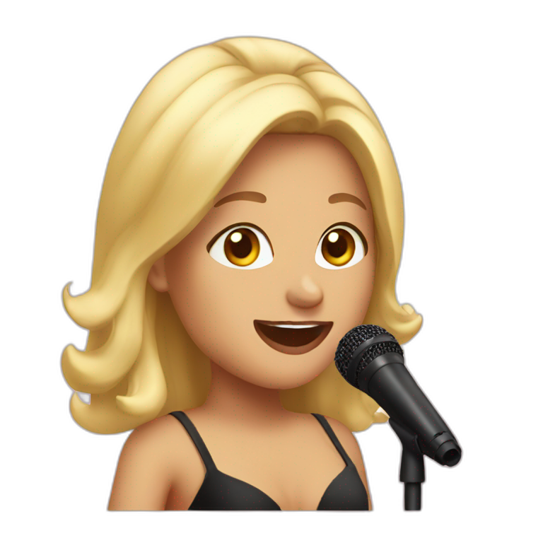 Singing Aguilera emoji
