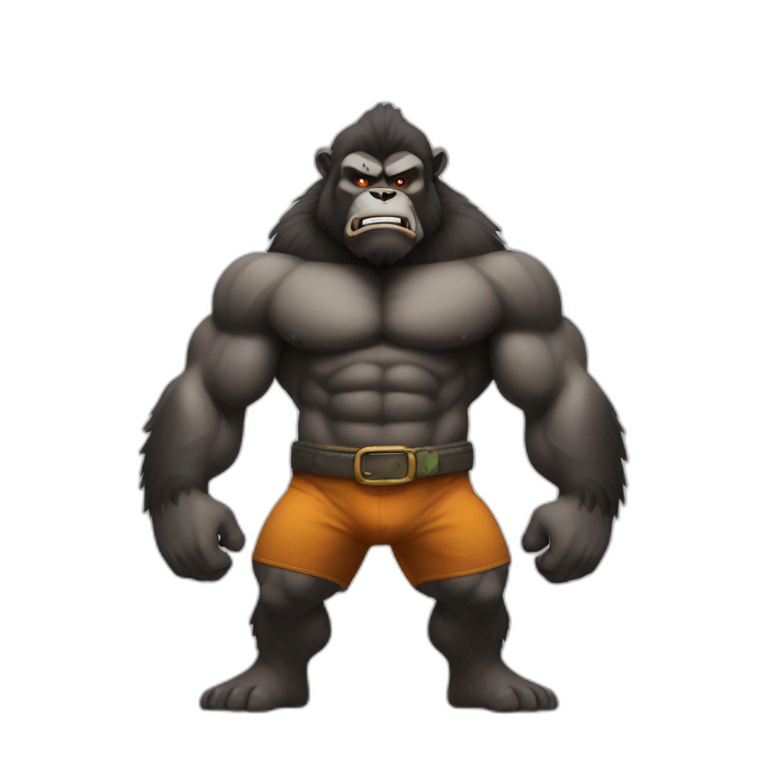muscular and angry goril emoji