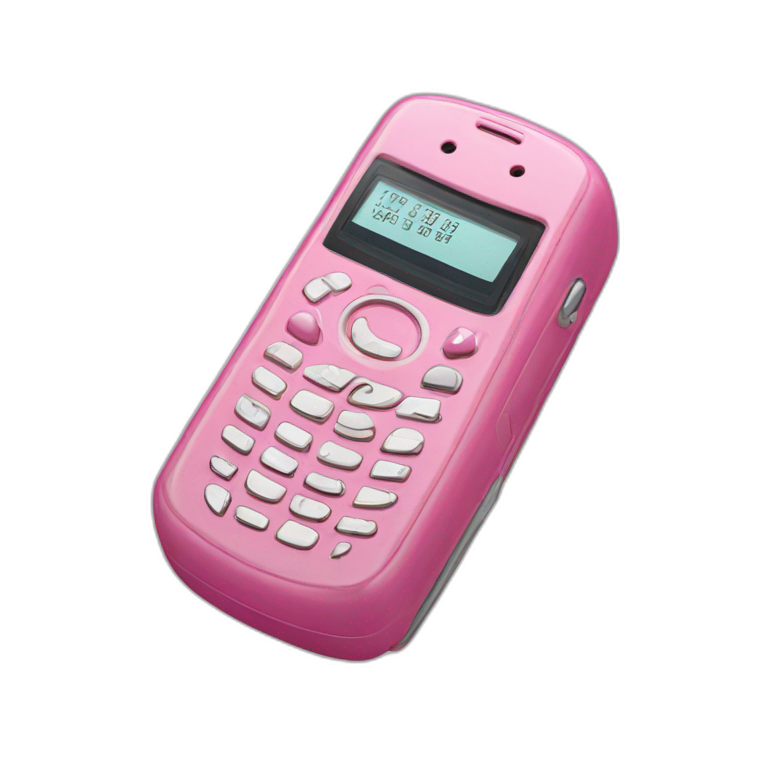 Pink clamshell flip-phone emoji