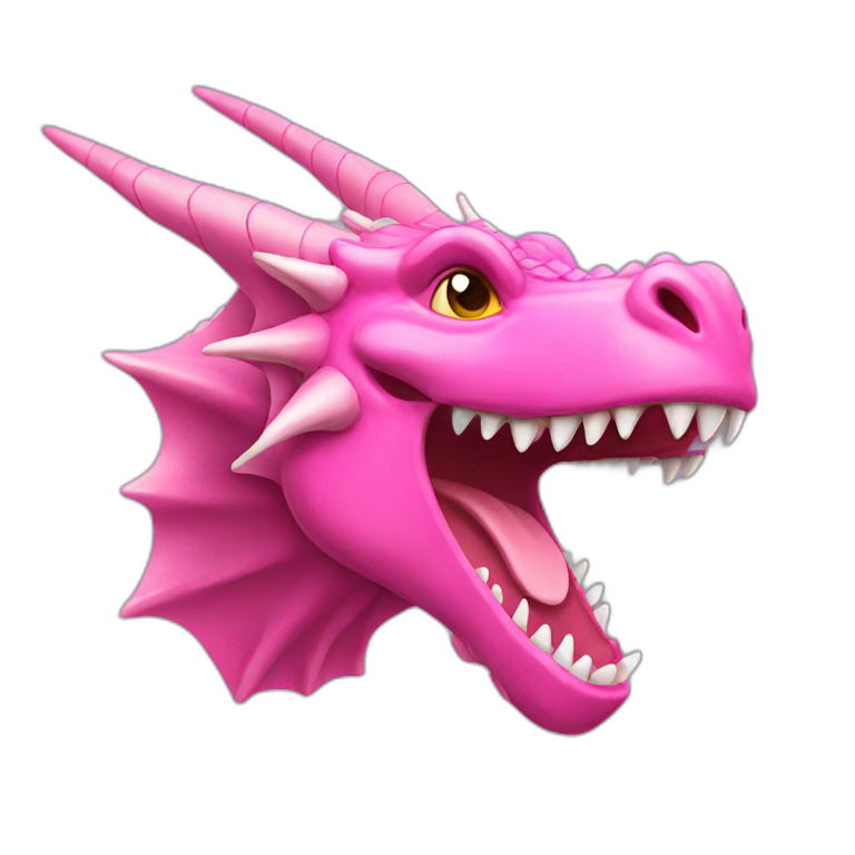 pink dragon head love emoji