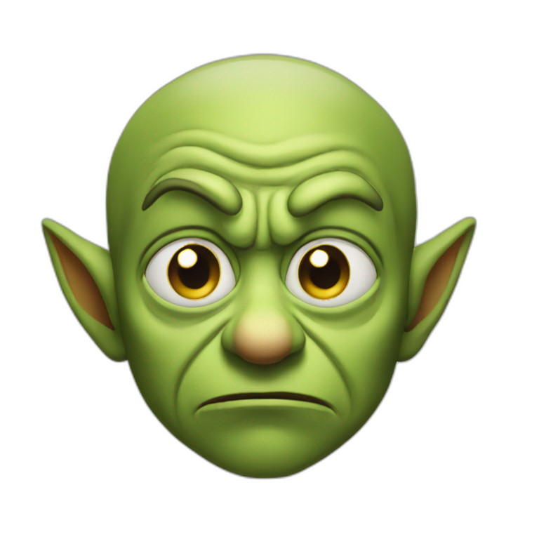 pleading goblin face emoji