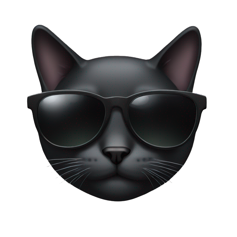 black-cat-with-black-sunglasses emoji