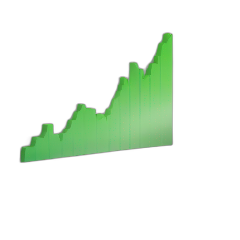 short green rising chart emoji